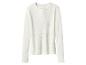 T-shirt blanc côtelé à manches longues