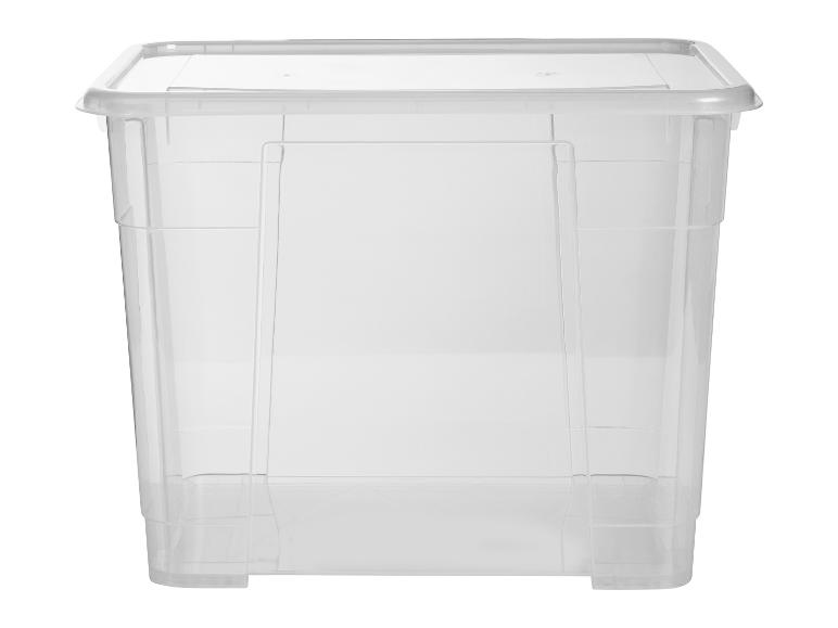 Boîte de rangement en plastique transparent avec couvercle