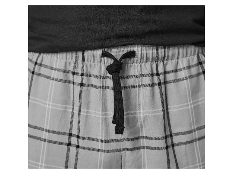 Pantalon à carreaux gris avec cordon de serrage noir