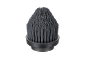 Brosse de nettoyage noire avec des poils rigides.