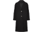 Manteau noir pour femme avec boutons