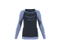 T-shirt de sport homme à manches longues, bleu foncé avec détails bleu clair.