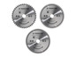 Trois lames de scie Parkside pour bois, diamètre 210 mm.