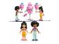 Poupées Lego Friends avec un stand de bonbons rose.