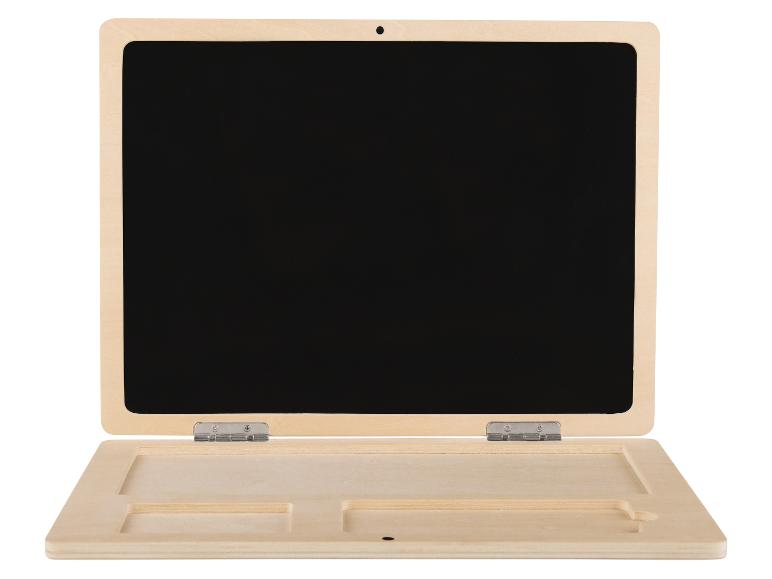 Ordinateur portable en bois ou Horloge magnétique