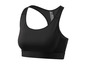 Un soutien-gorge de sport noir de la marque Crivit.