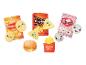Jouets en forme de snacks : Chipu, Dogrito, Pupcorn, hamburger et frites.
