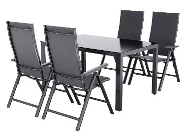 LIVARNO® Table de jardin + Lot de 4 fauteuils Houston