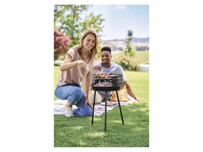 Aller en mode plein écran : GRILLMEISTER Barbecue rond au charbon de bois, Ø 33 cm - Image 2