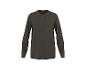 T-shirt Henley gris foncé à manches longues pour homme avec boutons