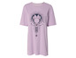 Un t-shirt couleur lilas clair avec un motif Minnie Mouse.