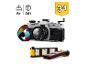 Ensemble LEGO 3 en 1 avec un appareil photo, une pellicule et d'autres modèles à construire.