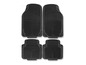 Quatre tapis de voiture noirs pour le sol du véhicule.