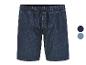 Shorts en jean avec cordon de serrage, disponibles en bleu foncé et bleu clair.