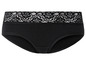 Culotte noire avec une large bande de dentelle noire.