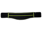 Une ceinture de soutien lombaire noire avec des accents verts.