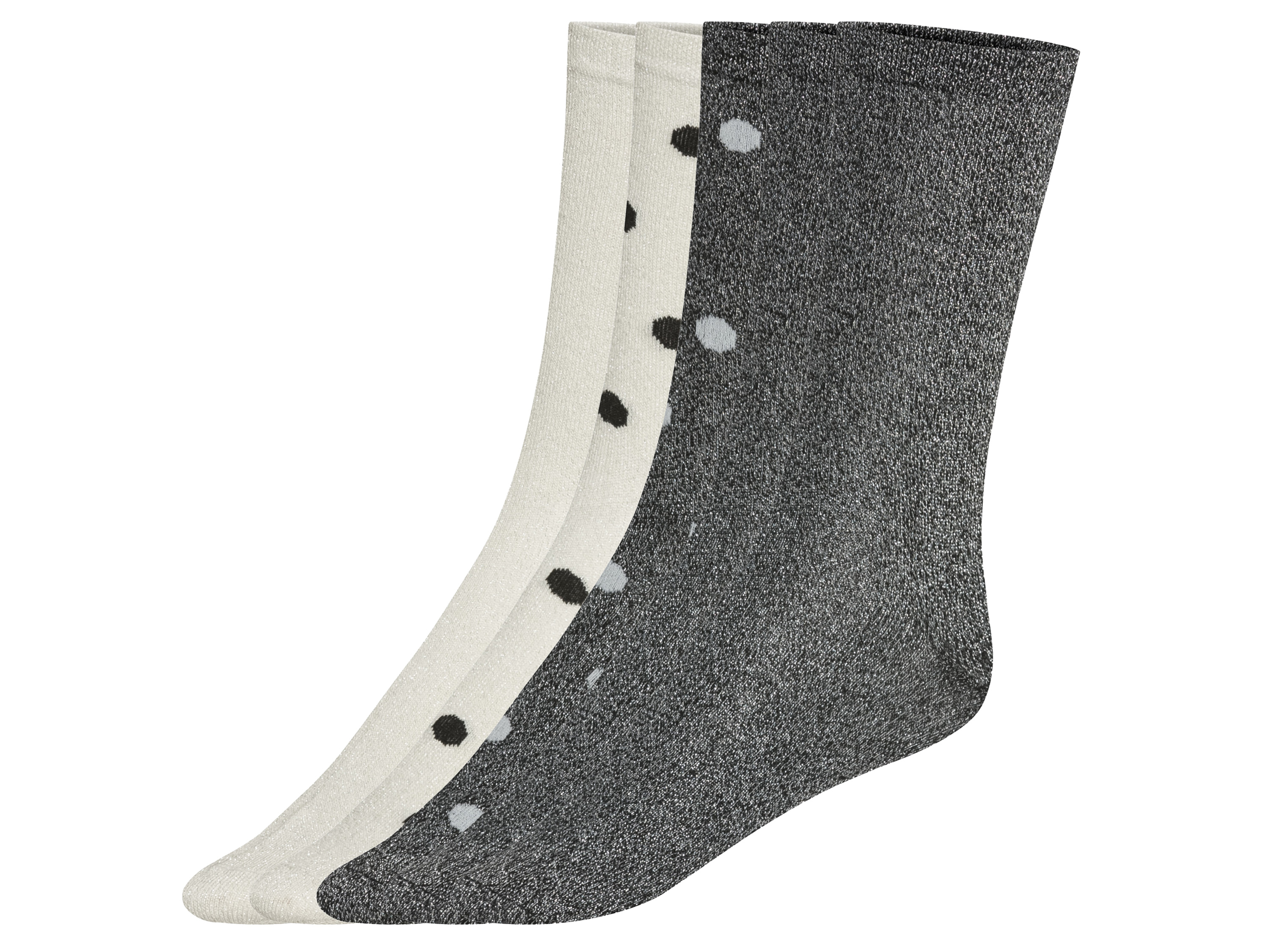 esmara® Lot de 5 paires de chaussettes femme (noir/beige, 35-38)