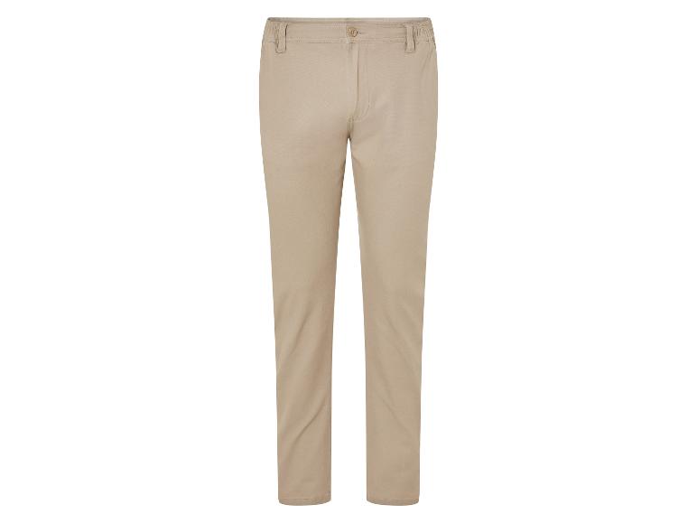 Pantalon beige clair, coupe droite.