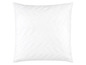 Un oreiller blanc avec un motif matelassé.