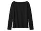 Haut noir à manches longues et col bateau
