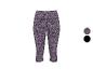 Legging capri violet à imprimé léopard avec une option noire unie