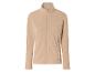 Veste en polaire beige à fermeture éclair.