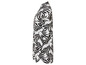 Une chemise blanche avec un imprimé de feuilles noires.
