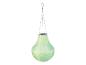 Lanterne solaire suspendue, style papier, couleur vert pâle.