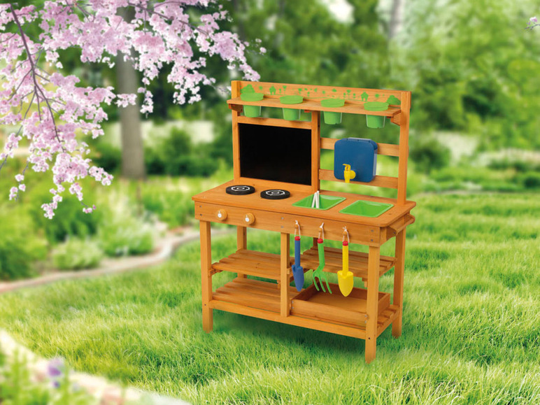 Aller en mode plein écran : Playtive Cuisine d'extérieur en bois pour enfant - Image 4
