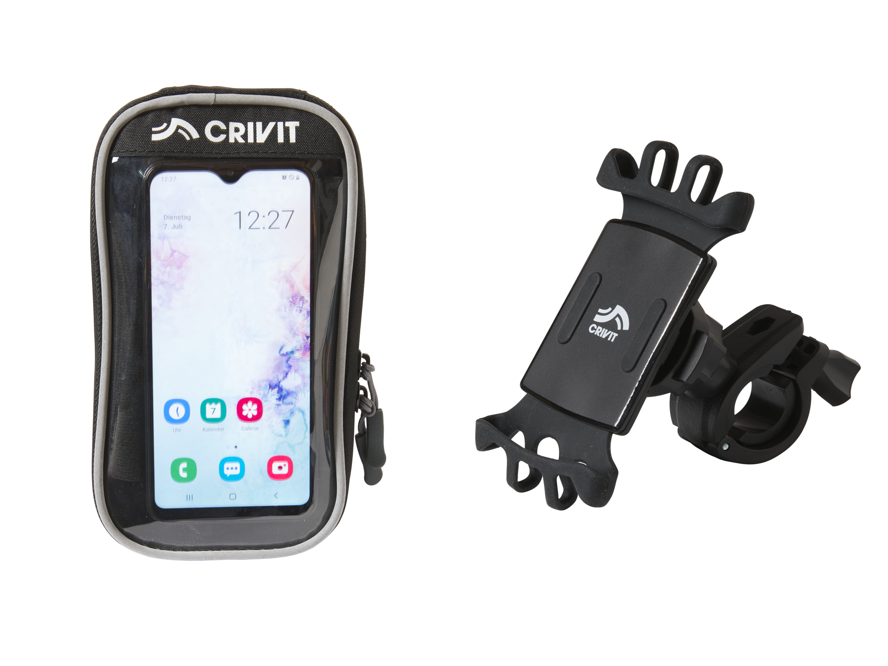 CRIVIT Sacoche de vélo pour téléphone portable ou Support de téléphone portable pour moto