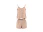 Ensemble de pyjama deux pièces beige avec débardeur à fines bretelles et short