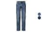 Jeans bleu foncé et bleu clair.