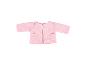 Gilet matelassé rose pour bébé avec manches longues et poches