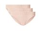 Lot de trois culottes femme en coton sans couture de couleur beige