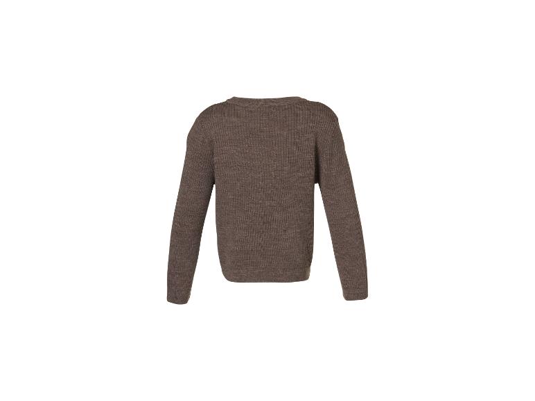 T-shirt à manches longues LUPILU® pour tout-petits en marron côtelé.