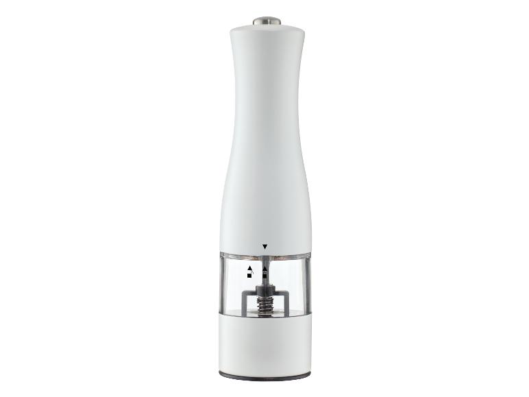 Moulin à poivre électrique blanc avec chambre transparente