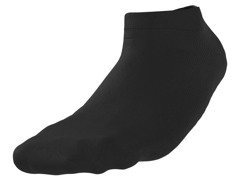 Chaussette courte noire à texture côtelée