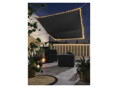 LIVARNO home Voile d'ombrage avec éclairage LED, 300 x 200 cm
