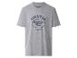 T-shirt gris avec imprimé bleu 'AMERICAN LEGENDARY Superior SPORTS CHAMPIONSHIPS LOS ANGELES CALIFORNIA'.