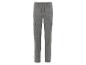 Pantalon cargo gris avec cordon de serrage.