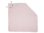 Serviette de bain bébé rose à capuche avec visage d'animal endormi brodé