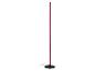 Lampadaire LED rouge avec une base ronde noire.