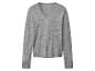 Pull gris à col en V