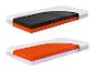 Deux coupes transversales de matelas montrant différentes couches et profils de noyau.