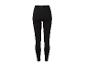Legging noir pour femme avec taille haute et logo discret au dos.