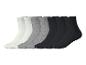Lot de chaussettes courtes pour hommes en blanc, gris et noir