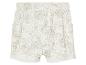 Shorts enfant, motif feuilles tropicales beige clair.