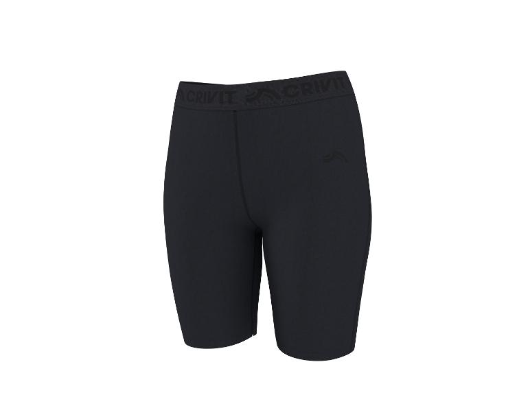 Short de sport noir avec ceinture élastique et logo discret