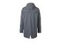 Imperméable gris à capuche, vue de dos