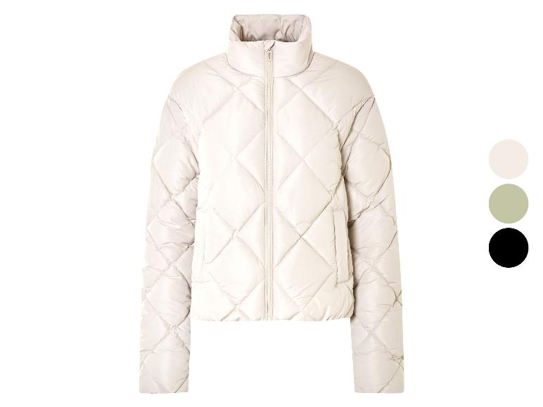 Veste matelassée beige à motif losange.